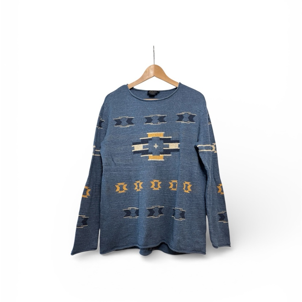 Pendleton Southwest Geometric Pattern Blue Yellow… - image 2